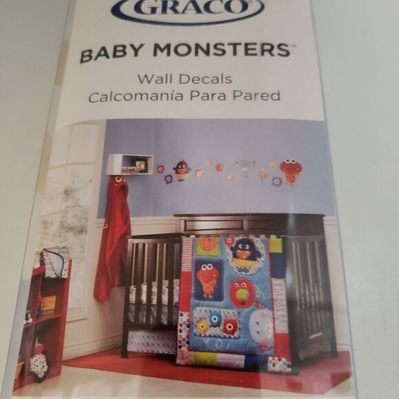 Graco Baby Monsters Nursery Bedroom Wall Decal Set - Picture 3 of 4